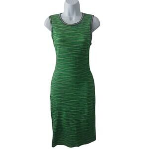 M Missoni Green Patterned Knit Sexy Open Back Dress Size S